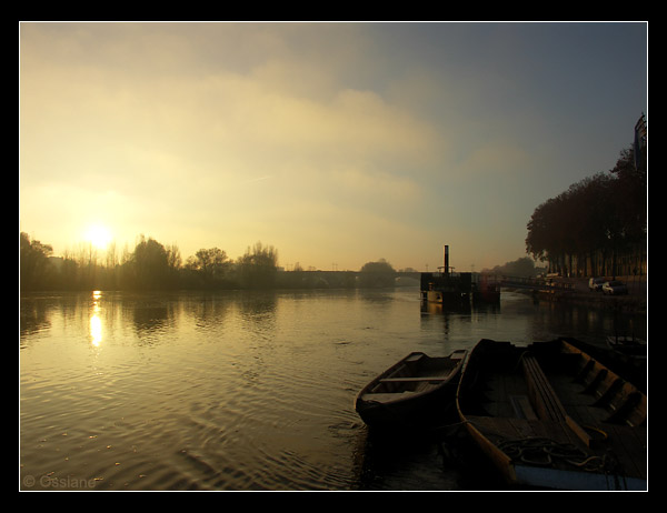 Gabarres sur les quais d'Orléans